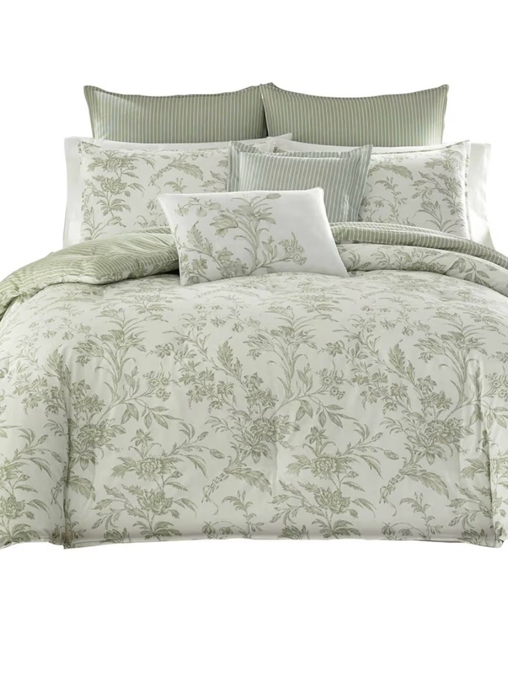 Laura Ashley Queen Size Comforter Set (Natalie Sage)